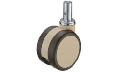 HAMMER CASTER 錘牌 腳輪 705KFA2100-鏈球插入凸臺雙輪聚氨酯車(chē)棕色