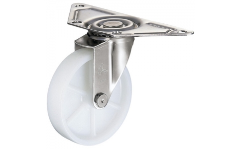 HAMMER CASTER 錘牌 腳輪220S-N100-鏈球全不銹鋼角E型自由尼龍車(chē)100mm