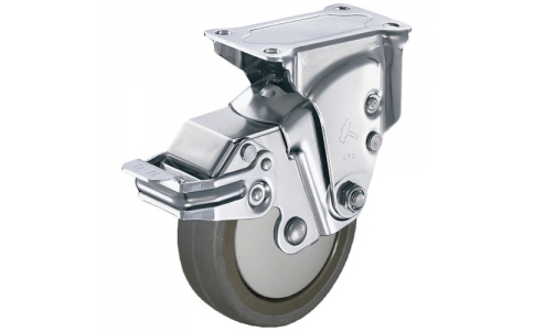 HAMMER CASTER 錘牌 935 SER-UZ100SD23-鏈球全不銹鋼靠墊E固定SP導電聚氨酯100mm線(xiàn)徑2.3