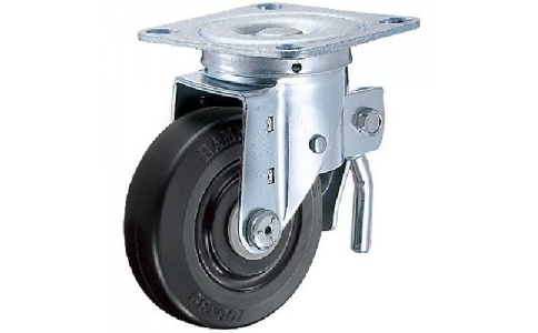 HAMMER CASTER 錘牌 鏈球腳輪 615 SRD 125-鏈球平付總鎖緊橡膠車(chē)