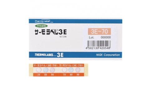 日油技研 NICHIGI 3E-70-日油技研熱標簽3點顯示室外對應型不可逆性70度（1箱20張裝）