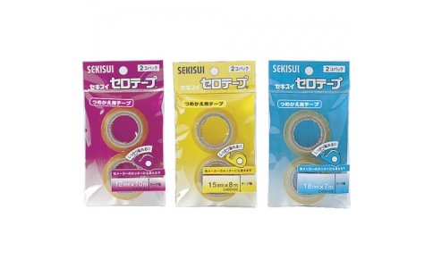 SEKISUI 積水化學 C40SH03透明膠18mm×7米小卷2個