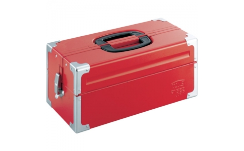 日本前田 TONE BX322-工具箱（金屬）V形2段式433X220X195mm紅色