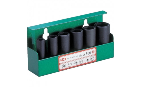 日本前田 TONE A306-沖擊用長(cháng)插口組合（壁掛式）6pcs